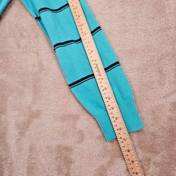 NWT Tommy Hilfiger Golf Style Sweater V-Neck Blue Black Stripes Men's Size L - Picture 6 of 10